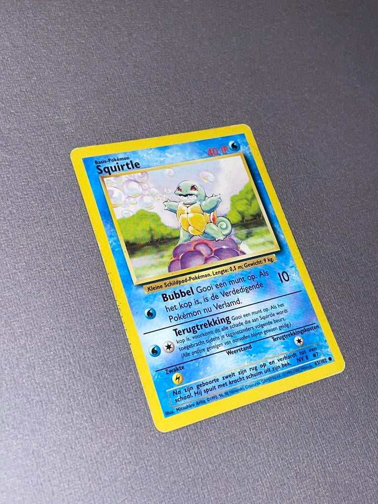 Pokemon Squirtle base set nederlands, Ophalen of Verzenden, Gebruikt, Losse kaart