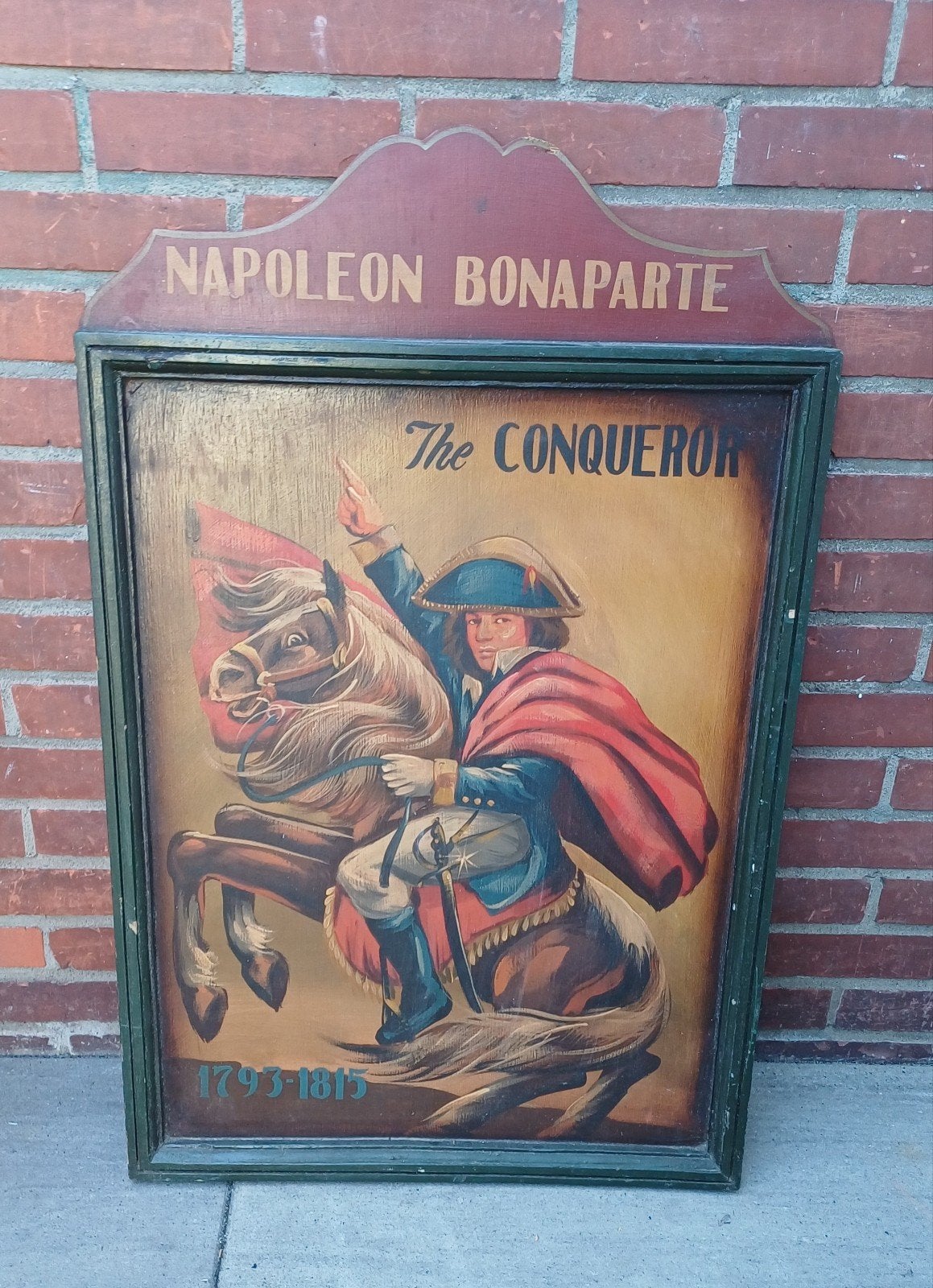 prachtige houten schilderij van Napoleon bonaparte, Ophalen of Verzenden, Zo goed als nieuw, Schilderij