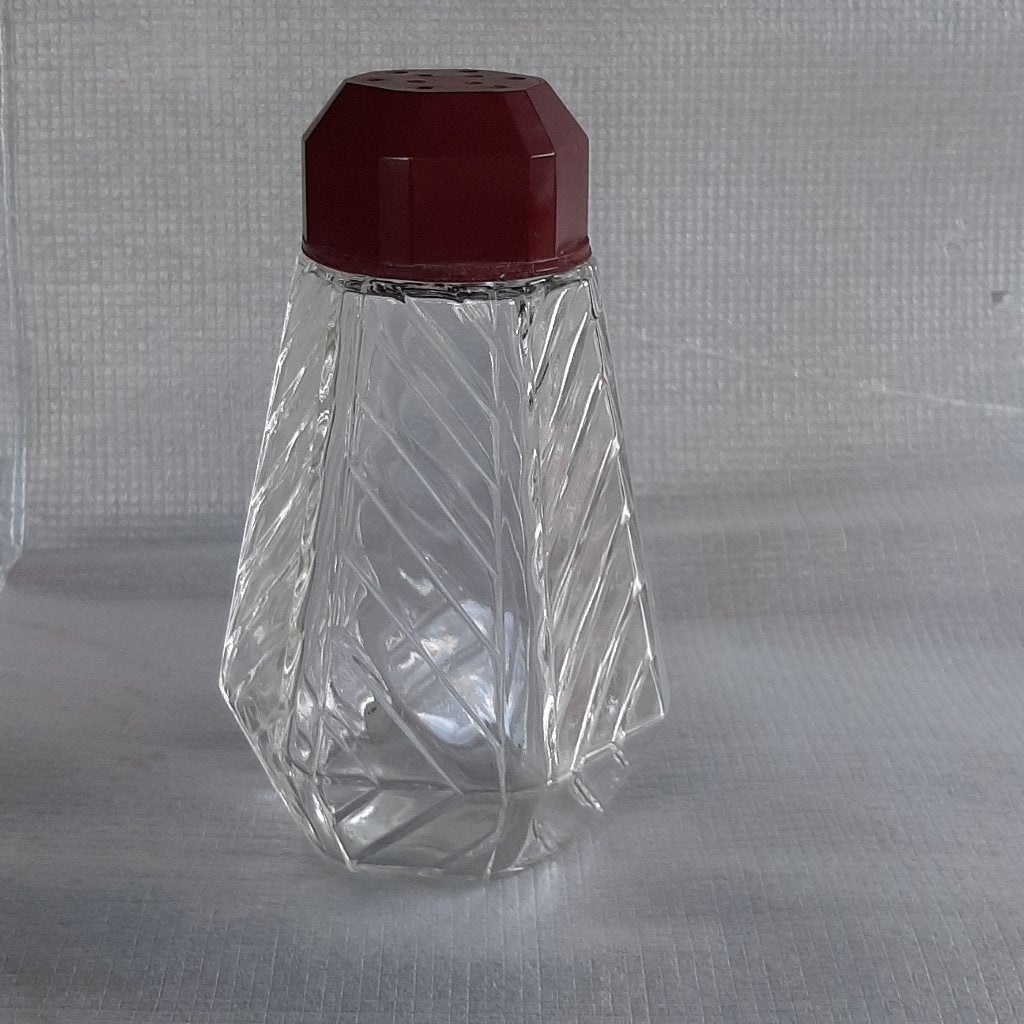 Oude strooier glas voor ( poeder ) suiker met dop bakeliet, Antiek en Kunst, Ophalen