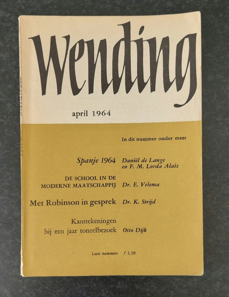 Wending (maandblad voor evangelie en cultuur) april 1964, Ophalen of Verzenden, Gelezen, Overige typen