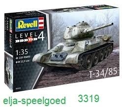 Modelbouw Revell 1:35 T34-85 Tank 3319 (1944 ) Udssr, Tank, Nieuw, Ophalen of Verzenden, 1:32 tot 1:50
