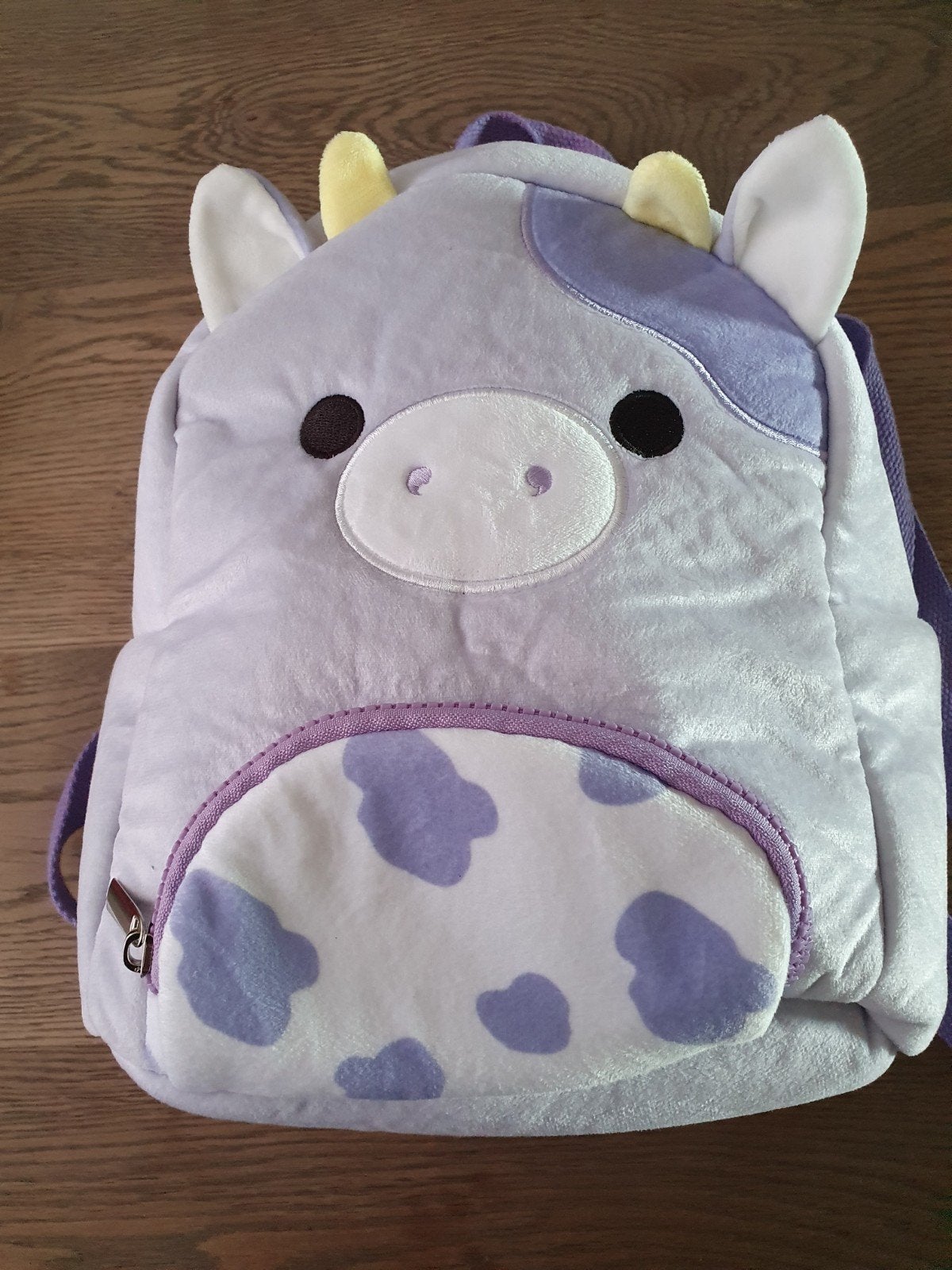 Squishmallows Koe Rugzak - Paars/Wit, Minder dan 30 cm, Ophalen, Overige merken, Minder dan 25 cm