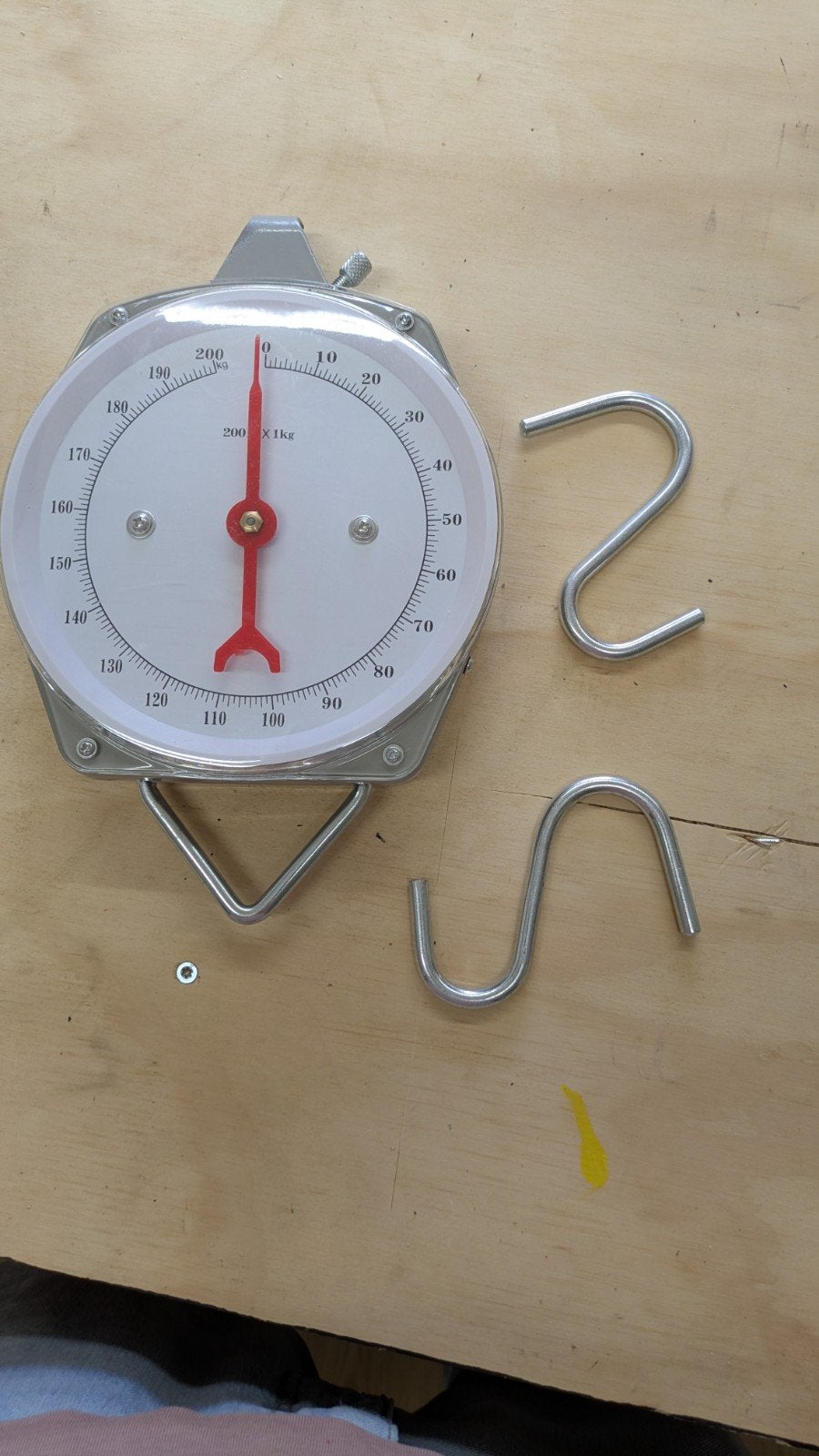Trek-/gewichtsmeter tot 200 kg met haken, Ophalen of Verzenden, Nieuw, Hangweegschaal, 200 kg of meer