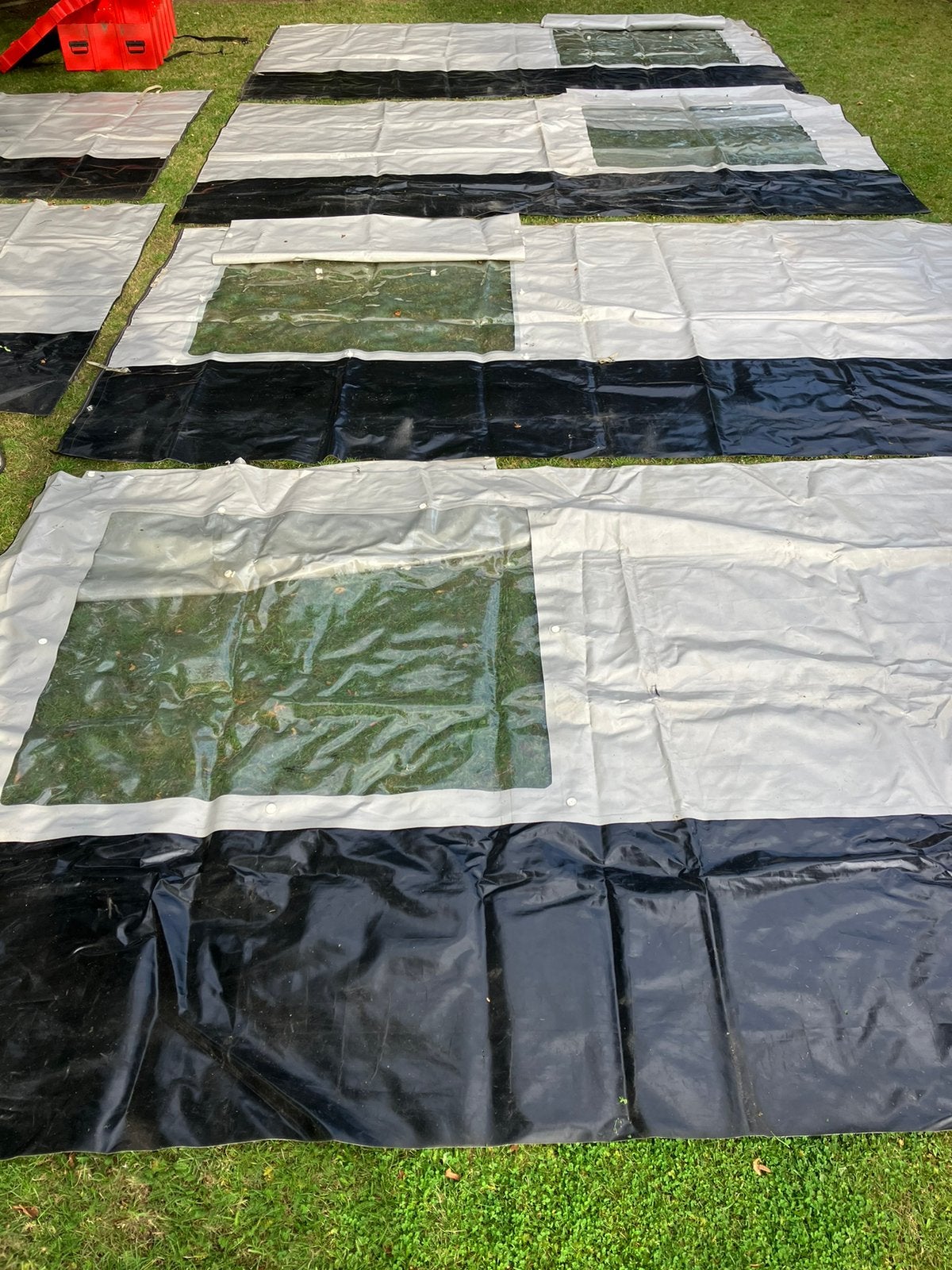 Verandazeilen Terraszeil overkapping  zeil | 23 meter x 2.30, Ophalen, Zo goed als nieuw, Veranda