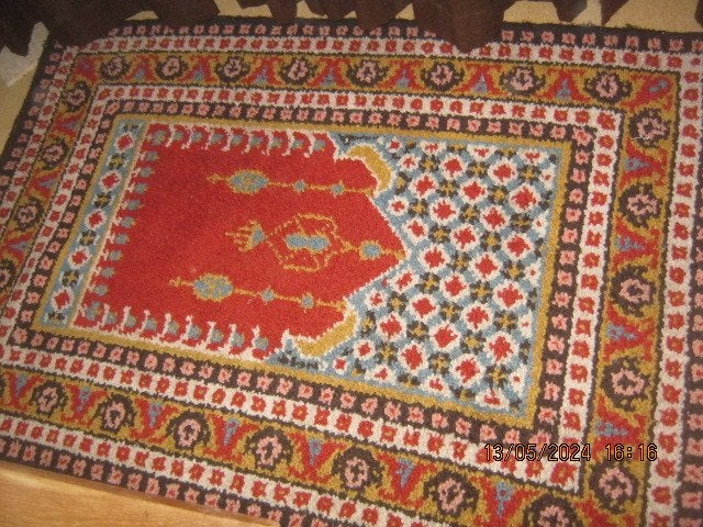 Gebedskleed smyrna handgeknoopt 150 x 105 cm, Ophalen of Verzenden