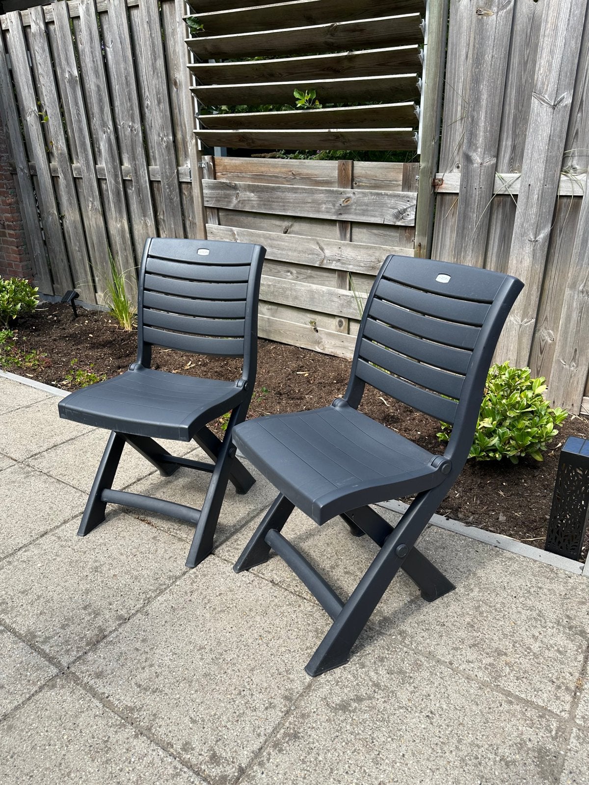 Jardin klapstoel (2 stuks), Ophalen, Zo goed als nieuw, Kunststof, Inklapbaar