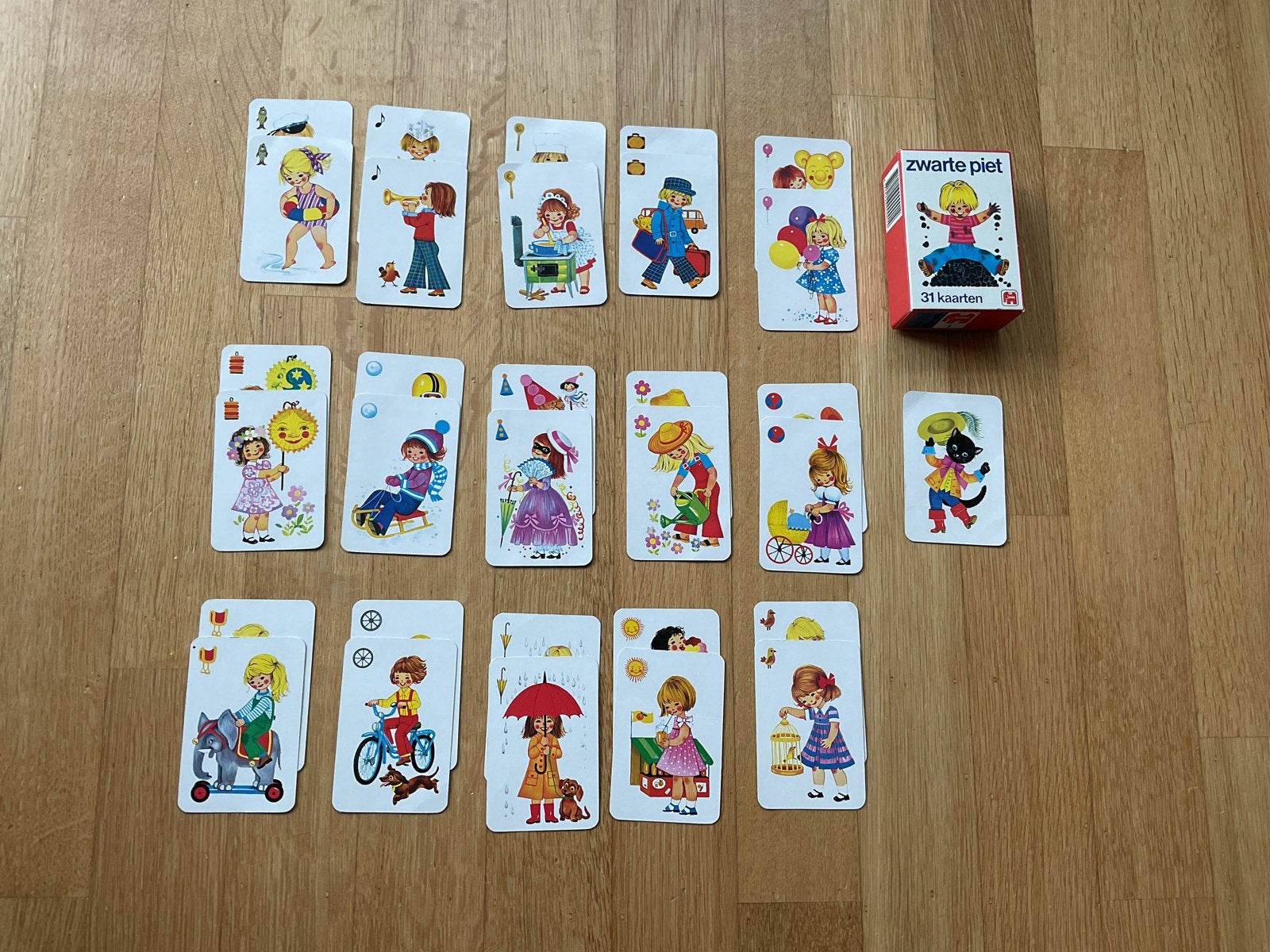 Zwarte Piet kaartspel - Vintage kwartetspel. Jumbo., Vijf spelers of meer, Ophalen of Verzenden, Gebruikt