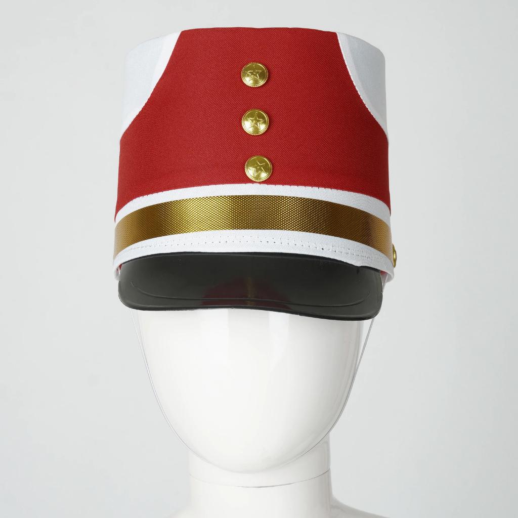 Wit rode kolbak (drumband fanfare harmonie hoed muts kepi), Verzenden, Nieuw, Overige maten, Accessoires