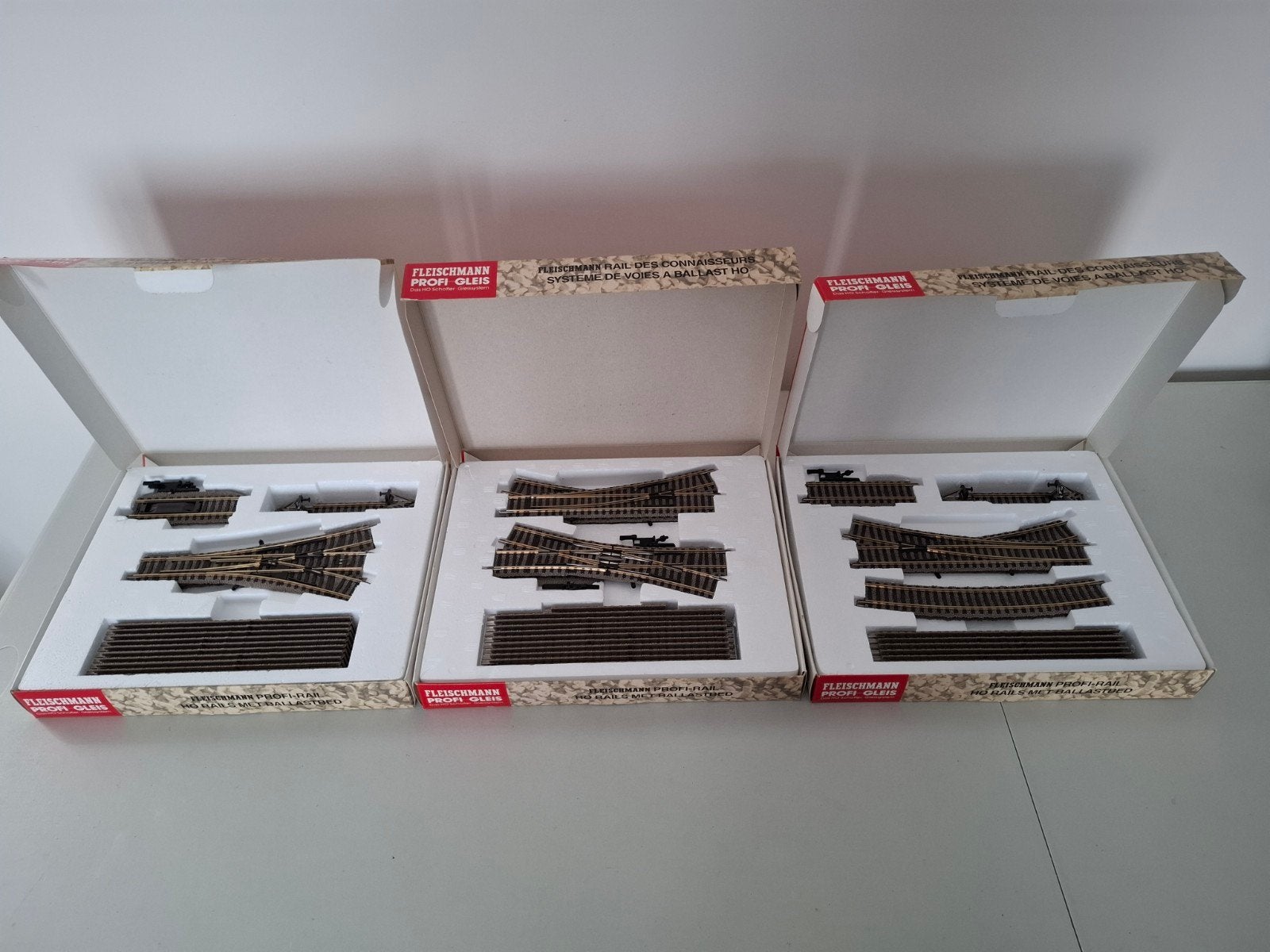 Fleischmann H0 6191/6193/6194 diverse Profi rails sets, Gelijkstroom, Fleischmann, Nieuw, Rails