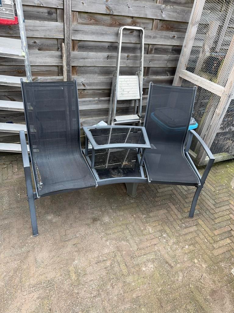 Tuinbankje, Ophalen, Gebruikt, Aluminium
