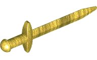 Lego Pearl Gold Minifigure, Weapon Sword, Greatsword Pointed, Gebruikt, Overige thema's, Lego, Accessoire