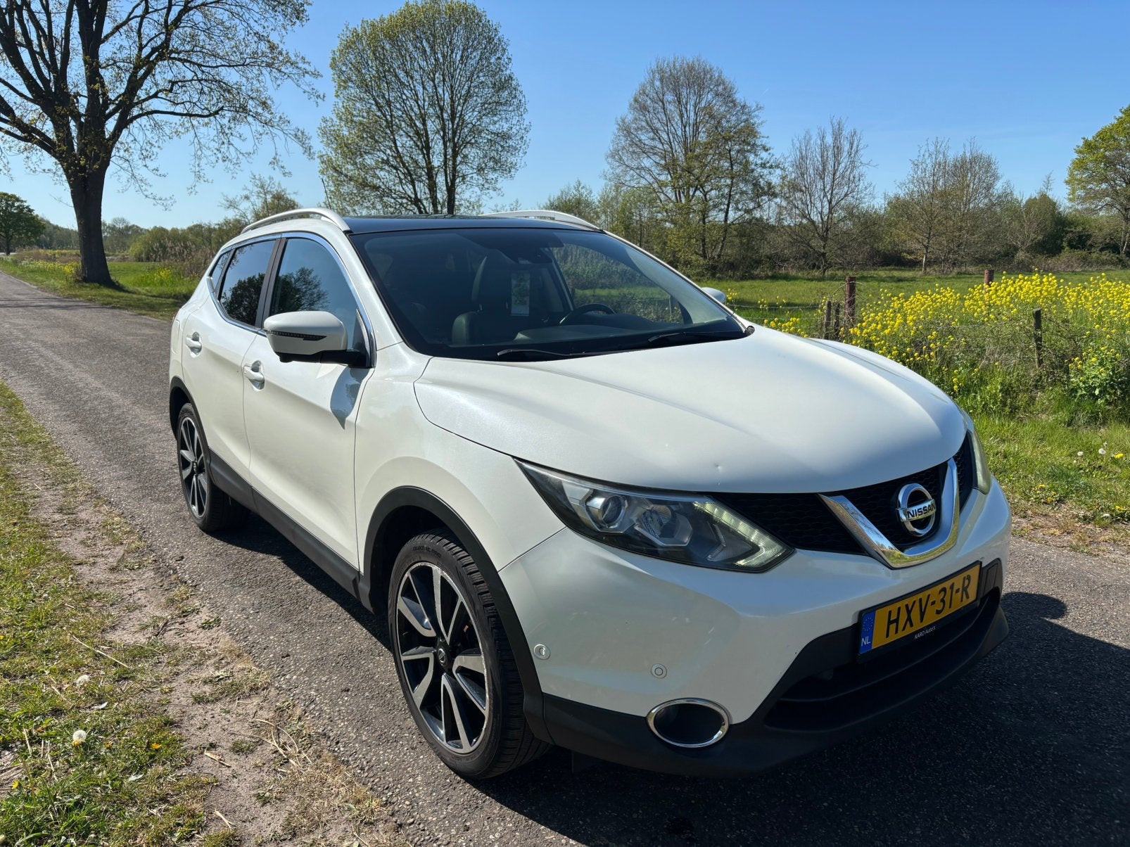 Nissan Qashqai 1.2 Dig-t 85KW 2WD 2017 Wit, Auto's, Voorwielaandrijving, 4 cilinders, Wit, Leder
