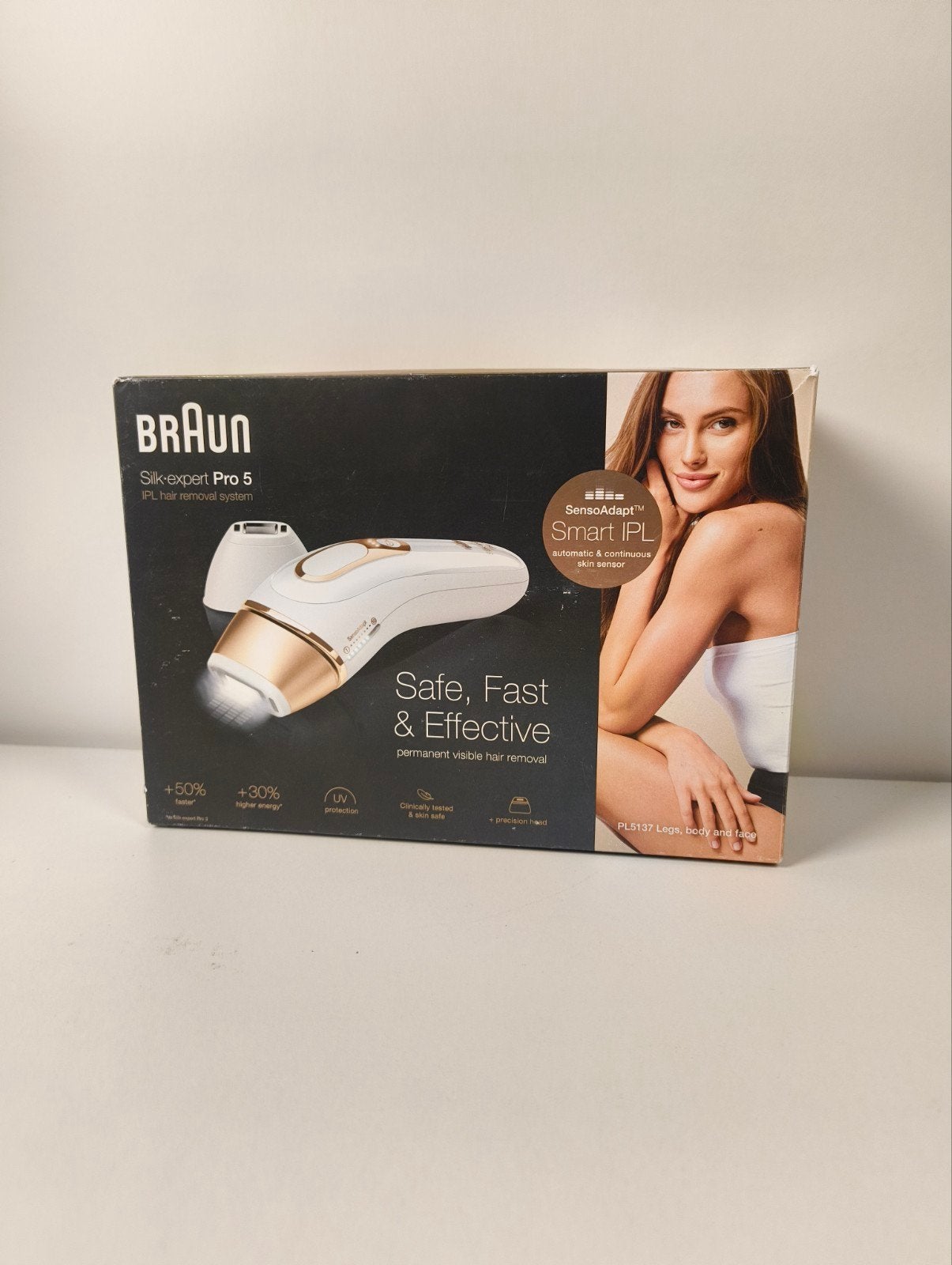 Braun Silk-expert Pro 5 IPL ontharingsapparaat, Contact@braun.com, Scheren en Epileren, Ophalen of Verzenden, Zo goed als nieuw