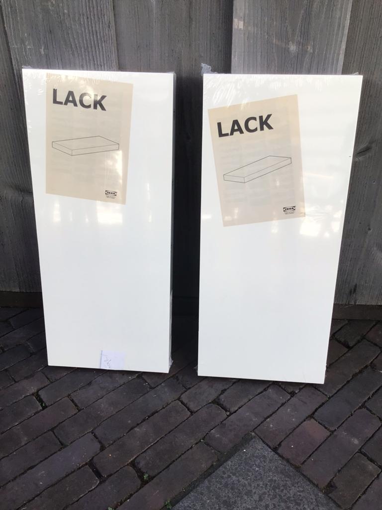 LACK Ikea Wankplanken Afm. 59 cm x 26 cm 2 st voor €15,-, Ophalen of Verzenden, Nieuw