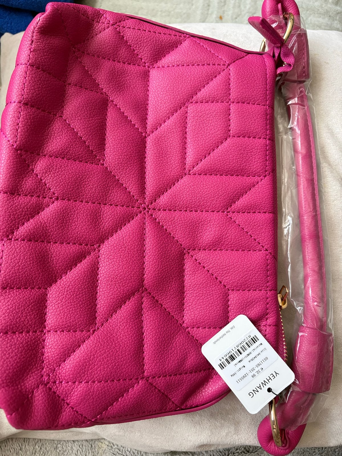 Roze gewatteerde schoudertas - Nieuw met label, Sieraden, Tassen en Uiterlijk, Tassen | Damestassen, Verzenden, Nieuw, Roze, Schoudertasje