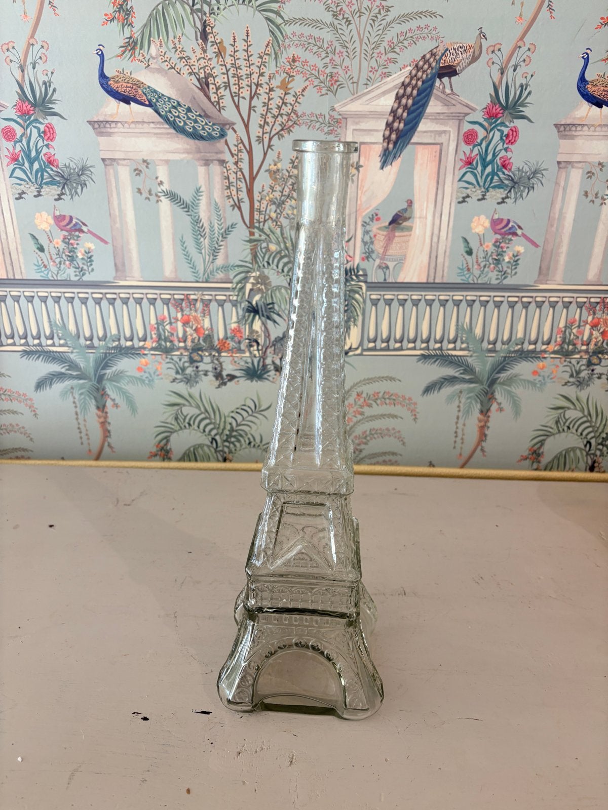Vintage Glazen Eiffeltoren Fles/Karaf - Midden 20e Eeuw, Ophalen of Verzenden
