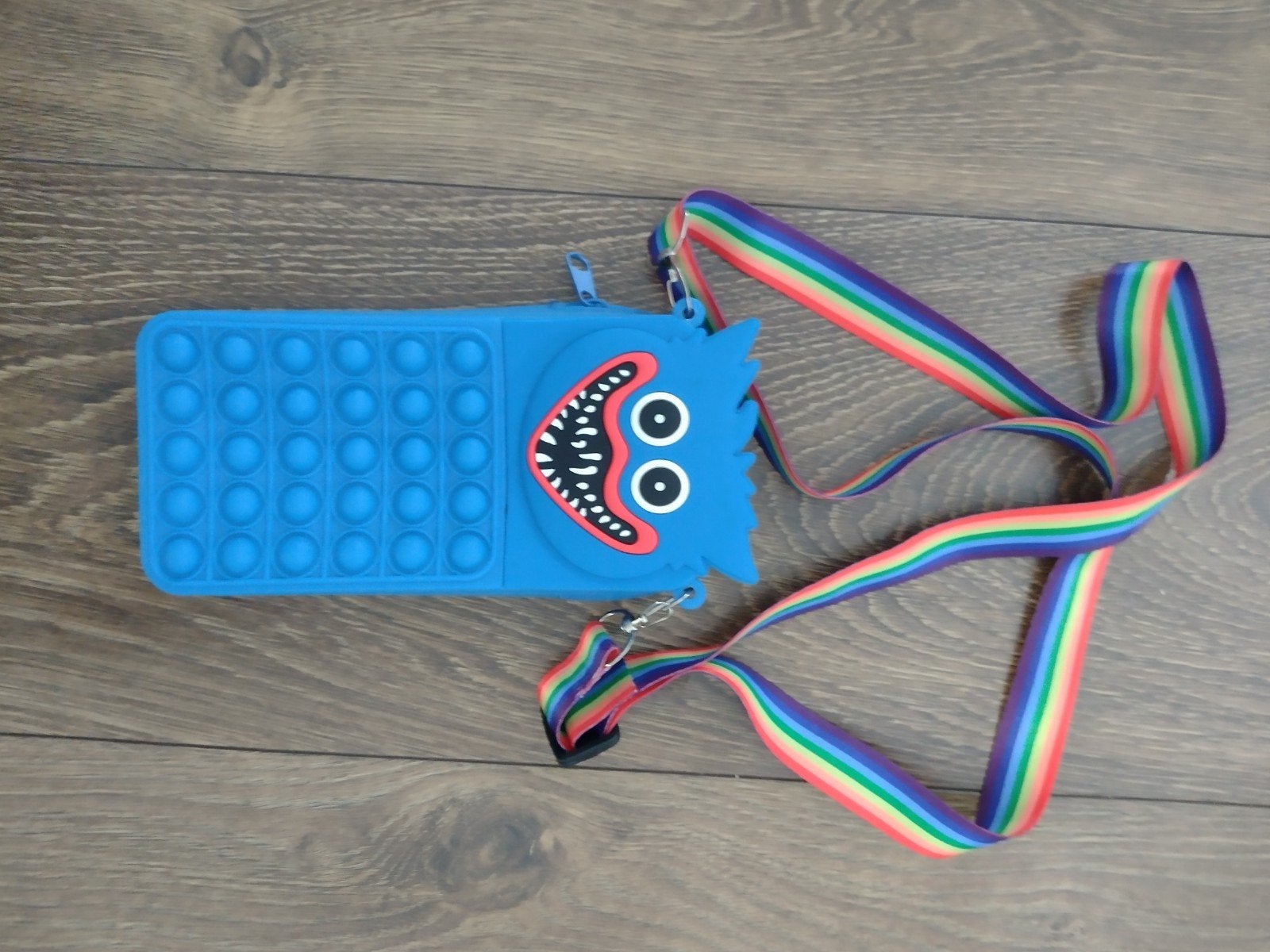Pop It Fidget Tasje Blauw met Regenboogband, Ophalen of Verzenden, Zo goed als nieuw
