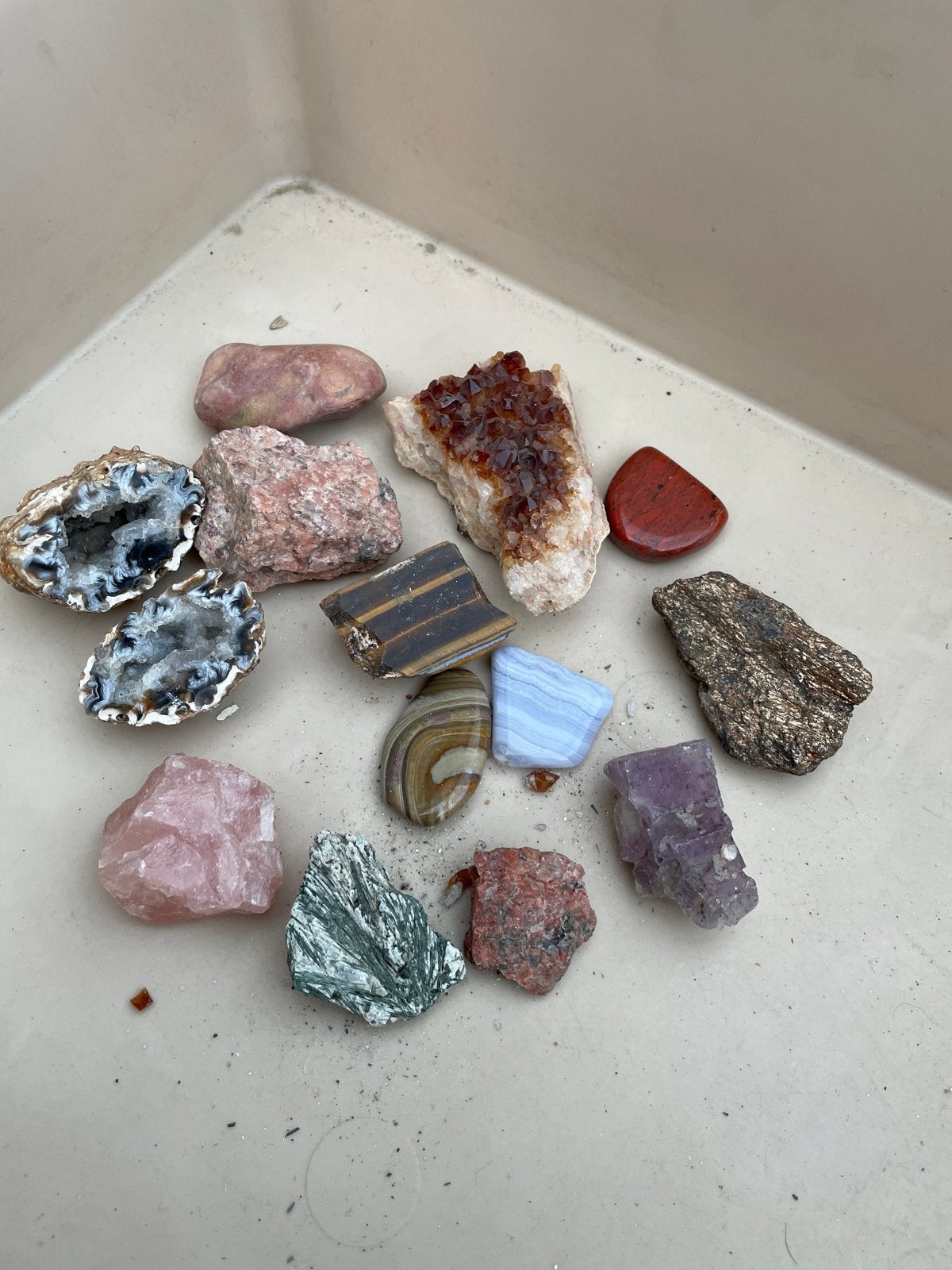 Diverse collectie mineralen en edelstenen, Ophalen, Mineraal
