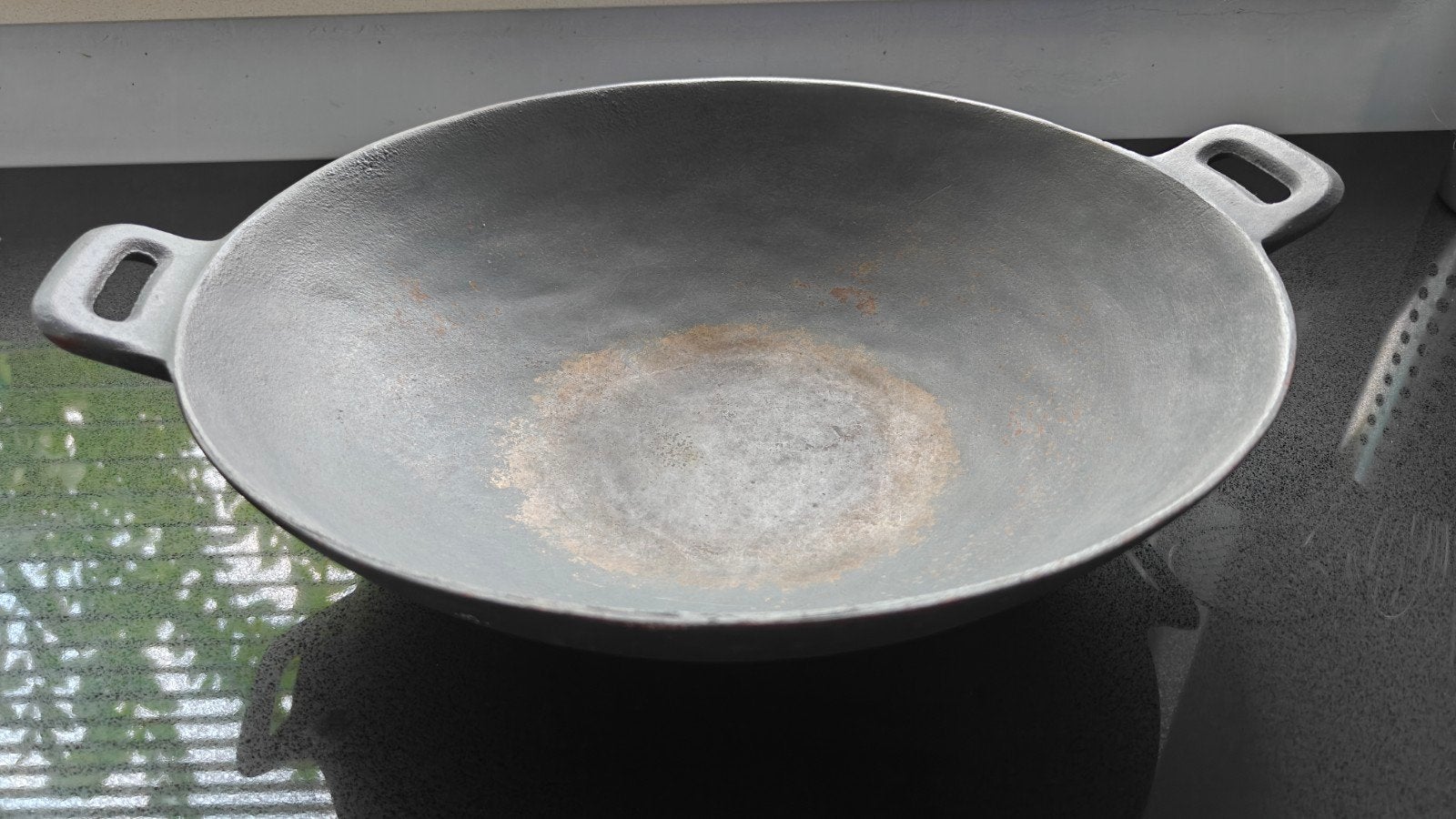Gietijzeren wok te koop, Ophalen of Verzenden, Gebruikt