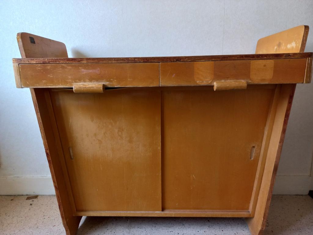 Vintage mid- centurion commode, Ophalen, Gebruikt, 25 tot 50 cm, 100 tot 150 cm