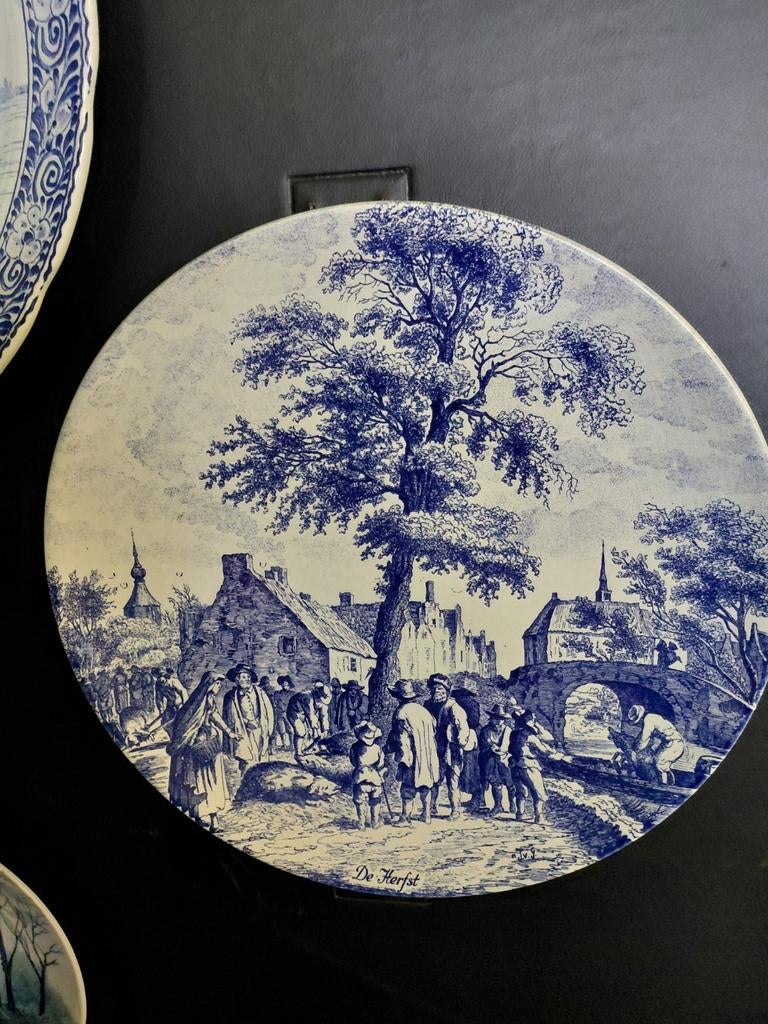 Set  Delfts Blauwe Wandborden - Landschapstaferelen, Ophalen