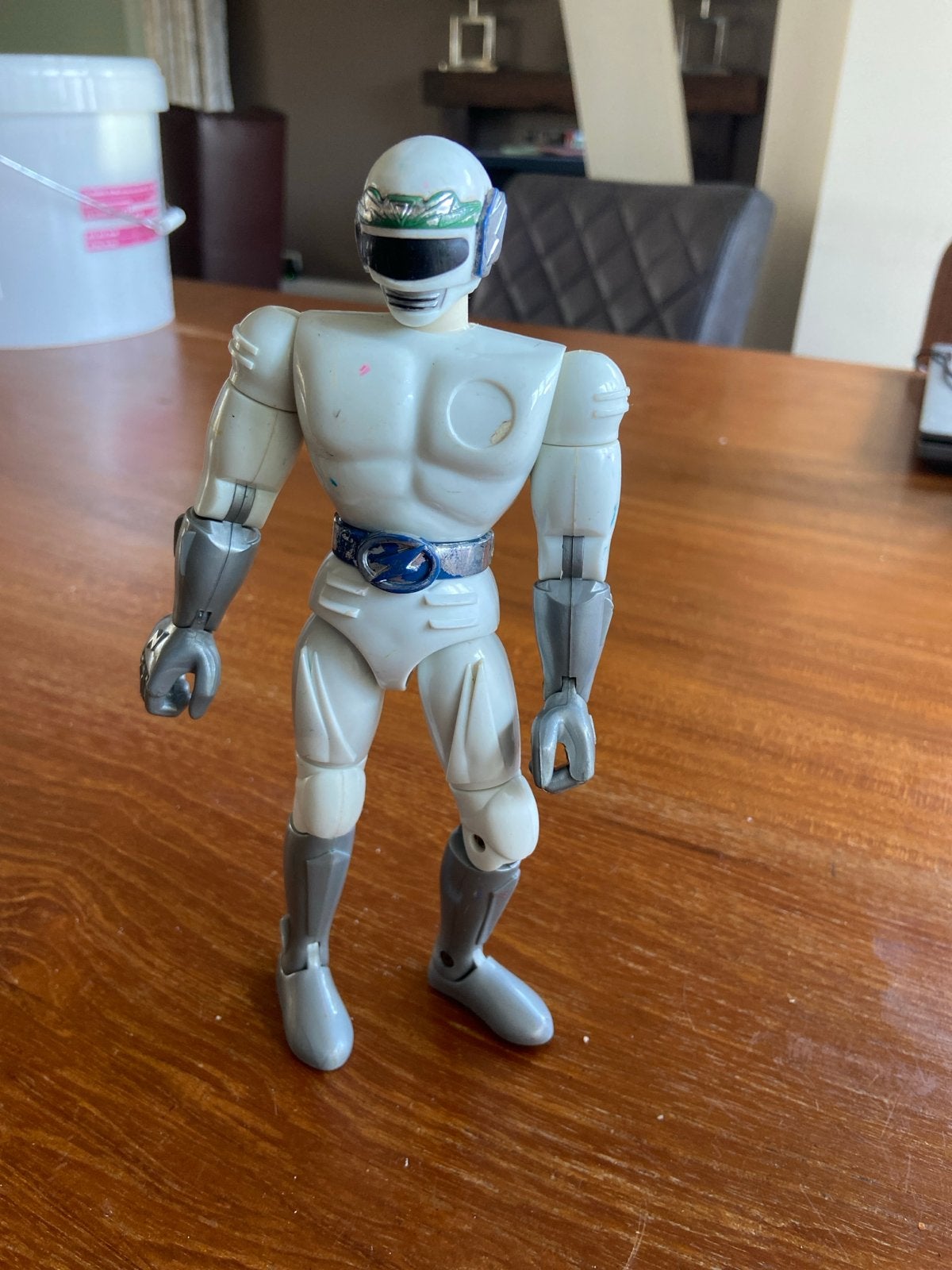 Vintage Power Rangers actiefiguur - Witte Ranger, Ophalen of Verzenden, Gebruikt