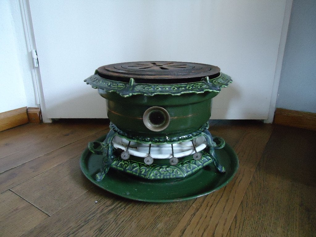 Oud groen Haller 4 pits petroleumstel, Ophalen of Verzenden