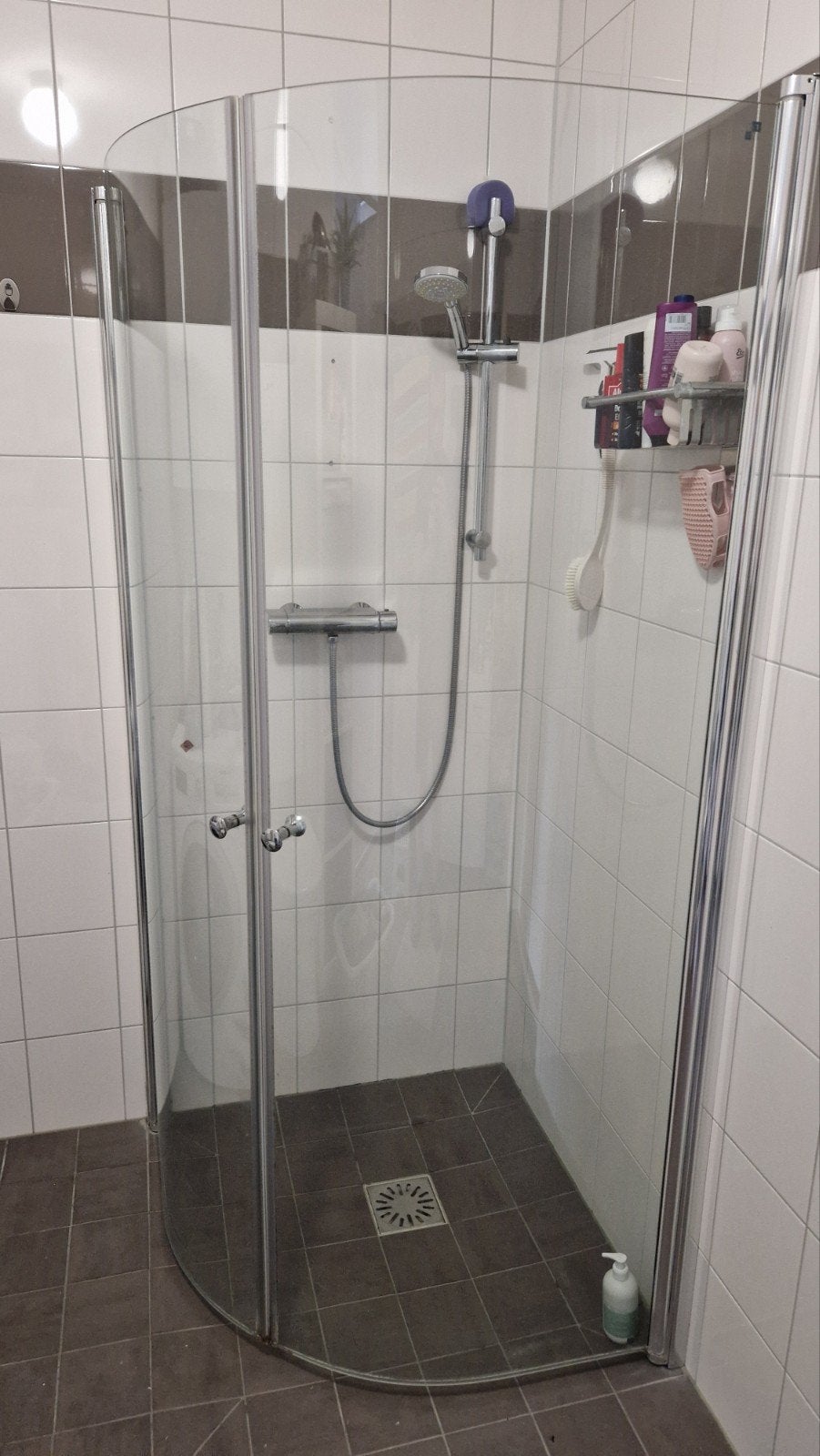 Glazen douchecabine 90 x 90 x 193cm rond, Ophalen, Gebruikt