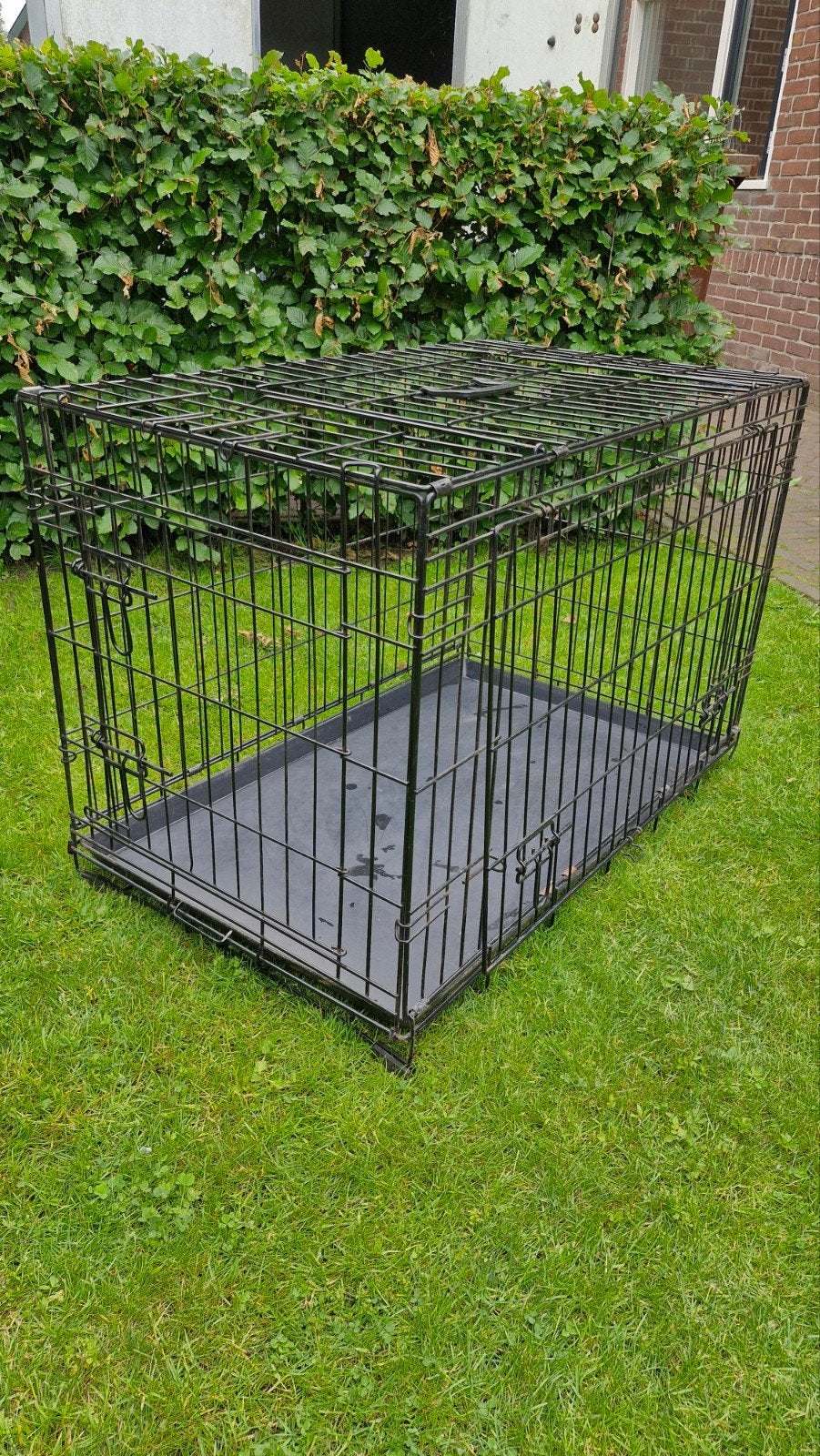 Hondenbench groot 91x56x63 cm – schuifdeur – netjes, Ophalen, Gebruikt