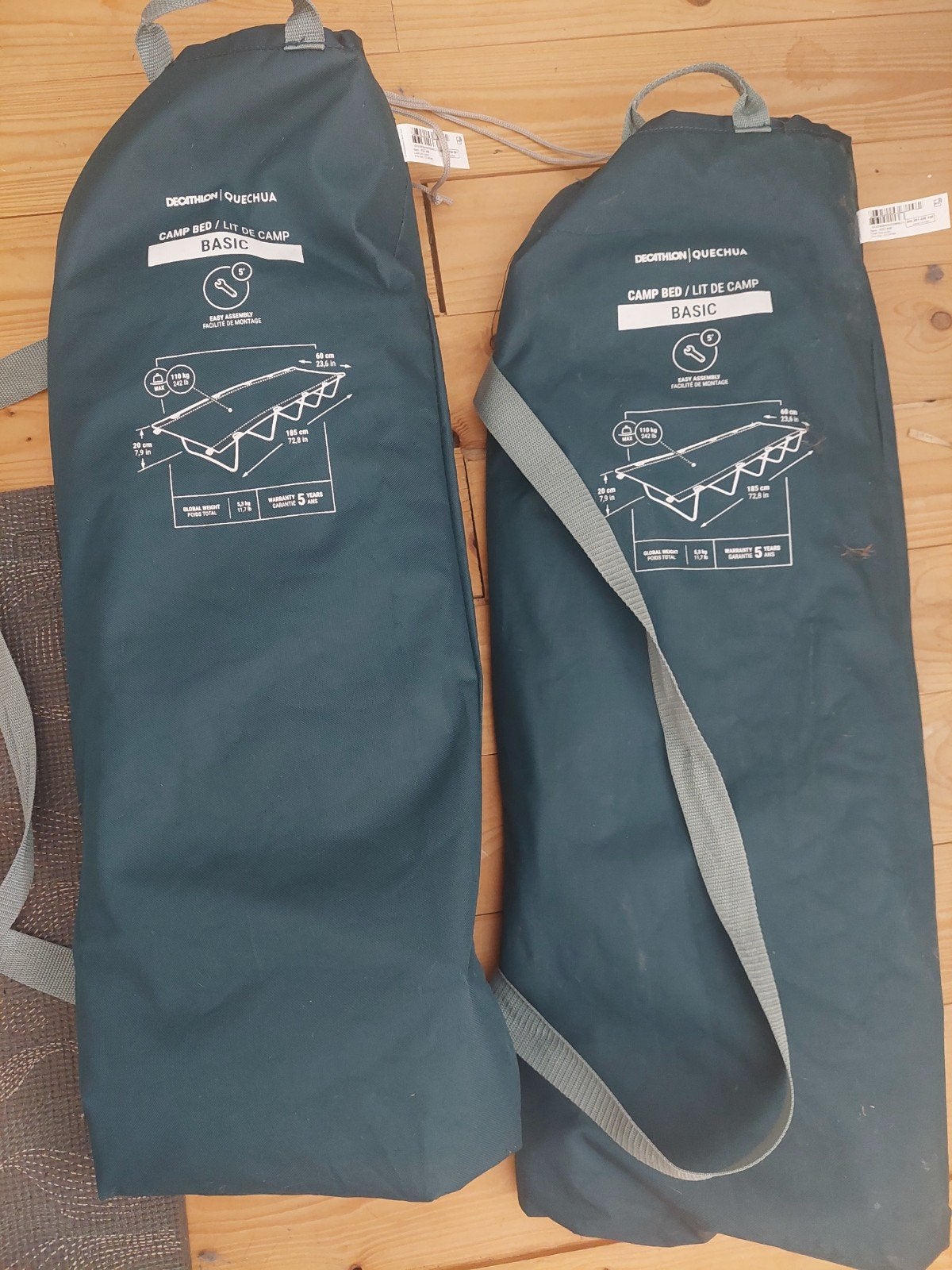Twee nieuwe Decathlon Quechua veldbedden, Ophalen, Zo goed als nieuw