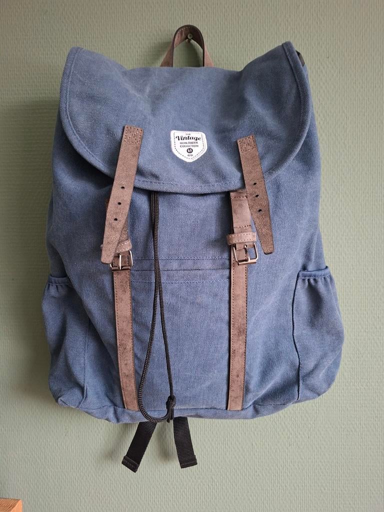 Rugzak Vintage blauw, Overige merken, 25 tot 40 cm, Nieuw, Ophalen of Verzenden