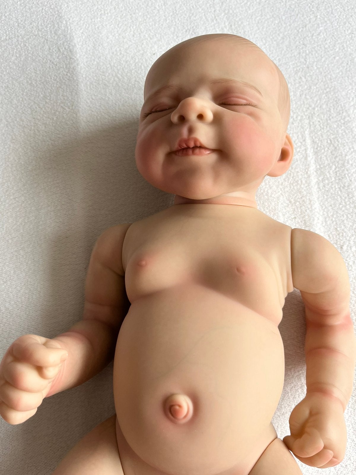 Silicone reborn baby Mia handgemaakt, Verzamelen, Ophalen of Verzenden, Nieuw, Babypop, Levensecht of Reborn
