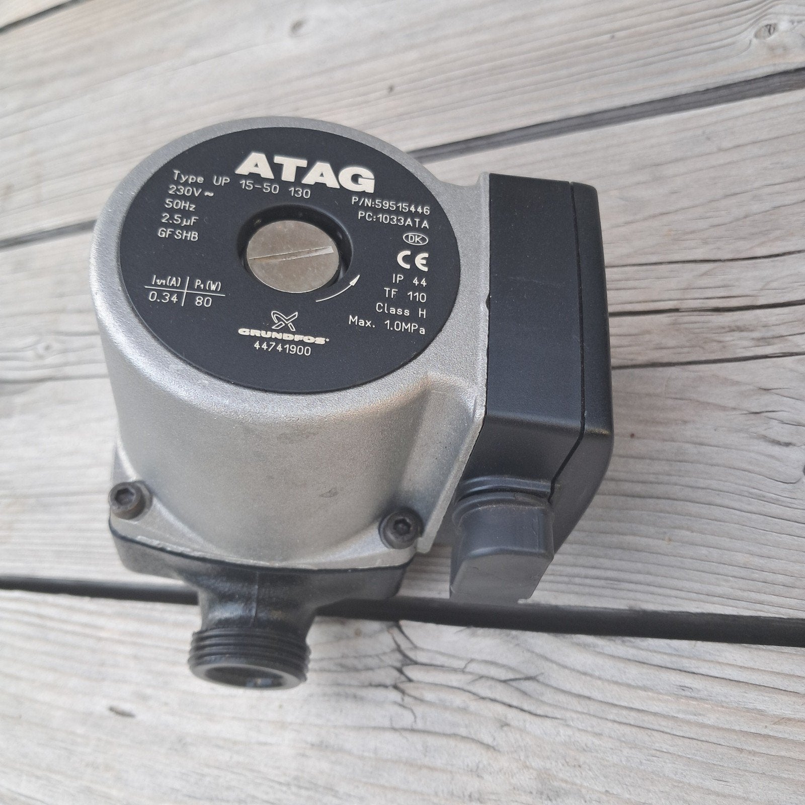 atag pomp Type grundfos UP 15-50 130 atag, Gebruikt, Minder dan 30 cm, Overige typen, Minder dan 60 cm