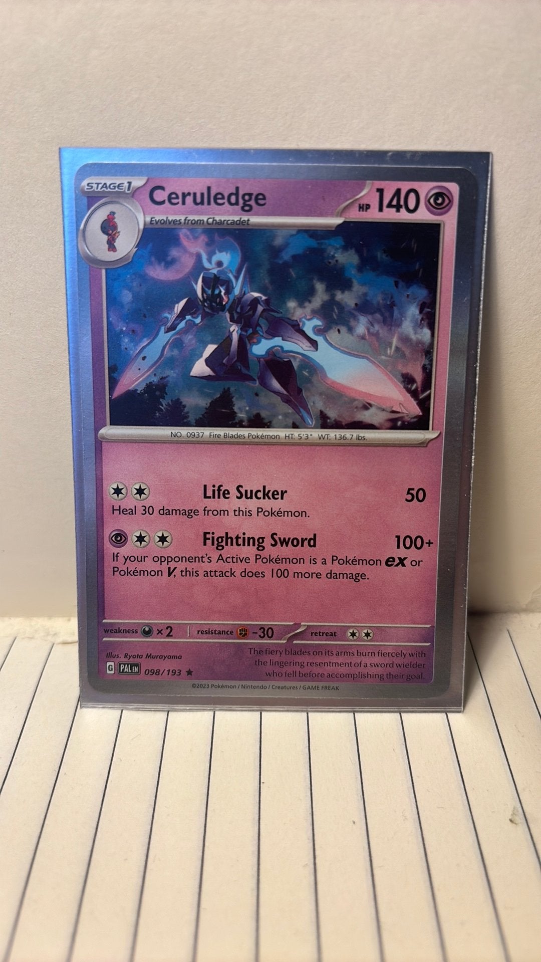 Ceruledge 098/193 paldea evolved holo pokemon kaart, Ophalen of Verzenden, Nieuw