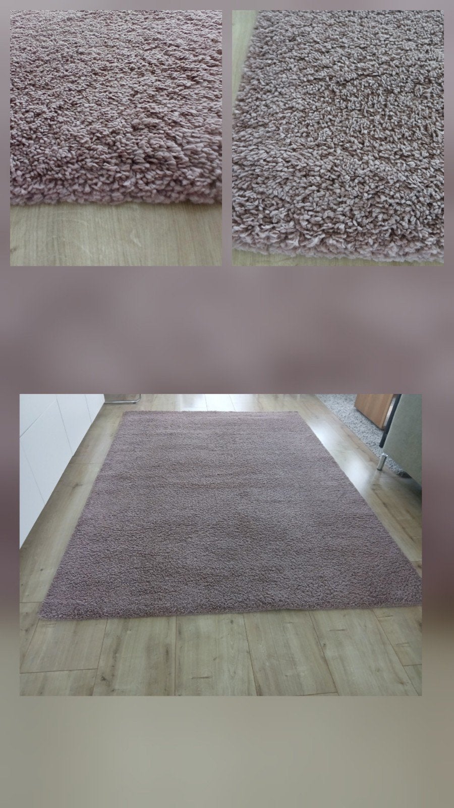 🤗 IKEA ÅDUM vloerkleed Oud Roze 170x140 cm, Ophalen, 100 tot 150 cm, 150 tot 200 cm, Zo goed als nieuw