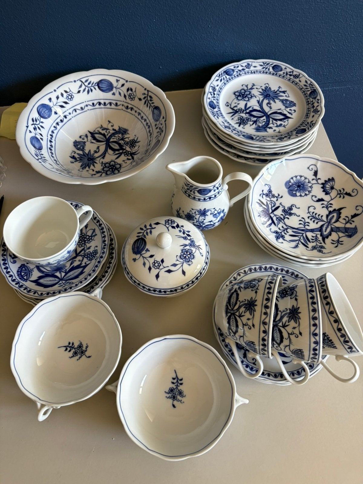 Servies Zwiebelmuster, Ophalen of Verzenden, Zo goed als nieuw, Overige stijlen, Overige typen