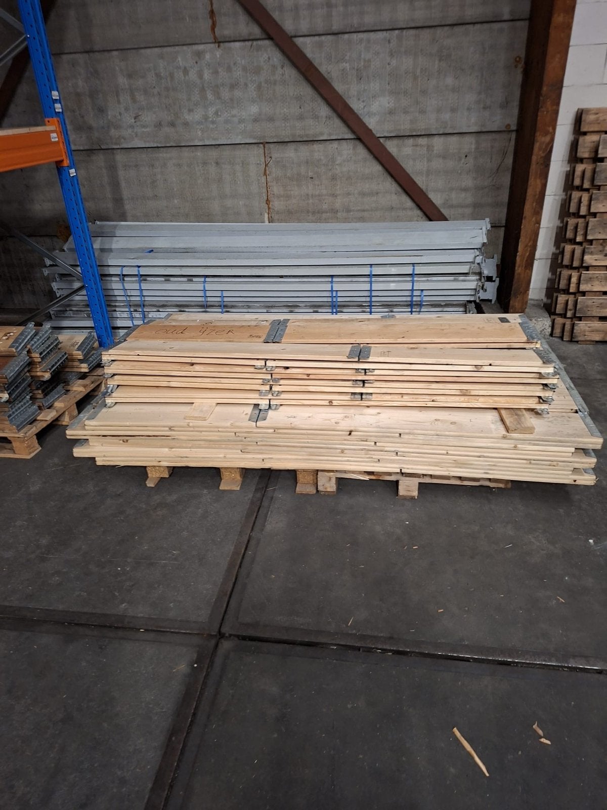 Houten pallet rand 120x80cm en 140x80cm - Diverse afmetingen, Ophalen, Gebruikt, 25 tot 50 mm, Plank