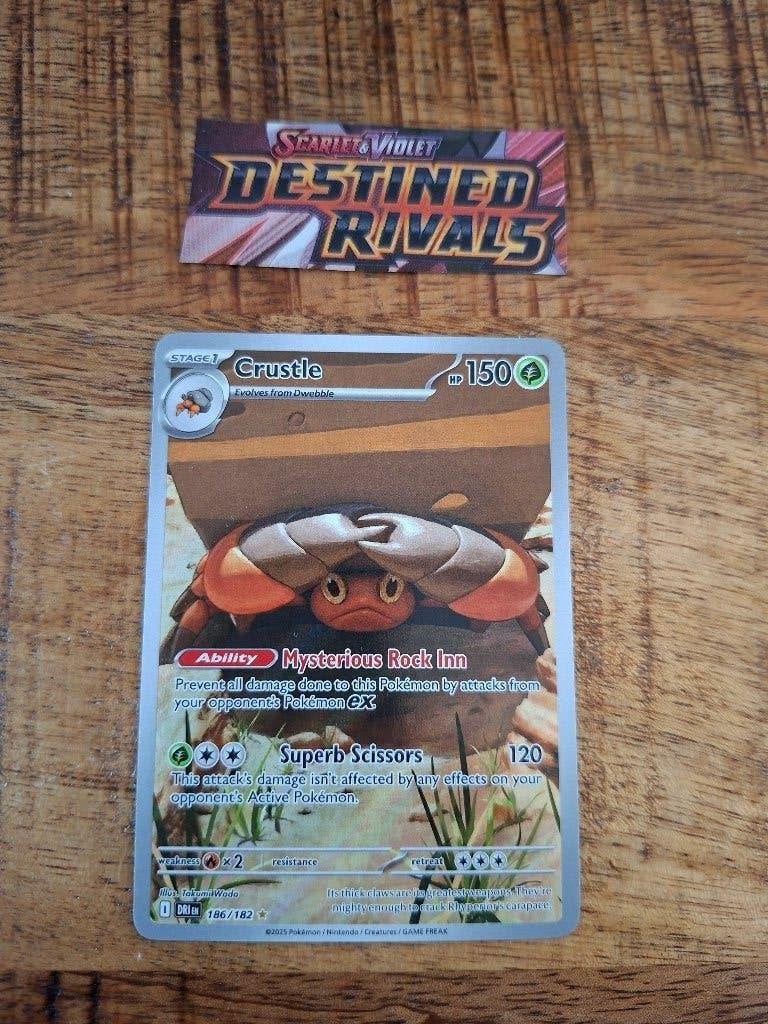 Pokemon Crustle (DRI 186/182)  Destined Rivals, Ophalen of Verzenden, Nieuw, Losse kaart, Foil