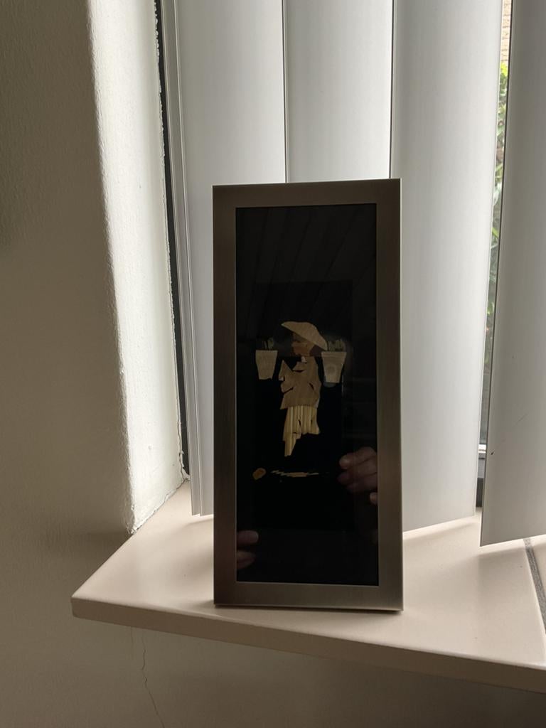 Lijstje met kunstwerkje, Ophalen of Verzenden