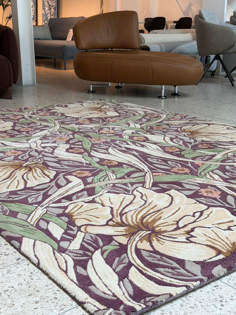 Brink en Campman Morris tapijt Pimpernel Aubergine 200 x 280, Ophalen, Rechthoekig, Groen, Nieuw