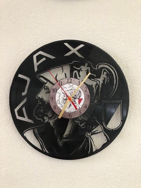 Ajax oude logo klok in vinyl, Verzamelen, Ophalen of Verzenden, Zo goed als nieuw, Ajax, Overige typen