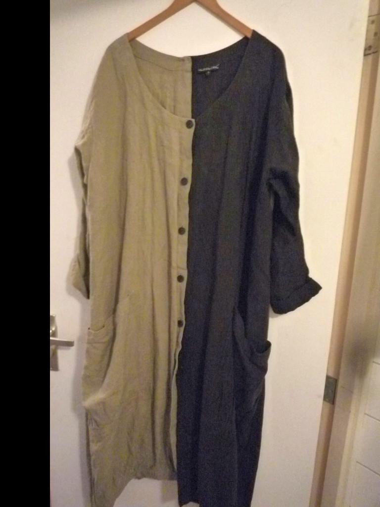 Hebbeding aparte linnen tuniek jas maat 1, Kleding | Dames, Grote Maten, Zwart, Ophalen of Verzenden, HEBBEDING, Jas of Mantel