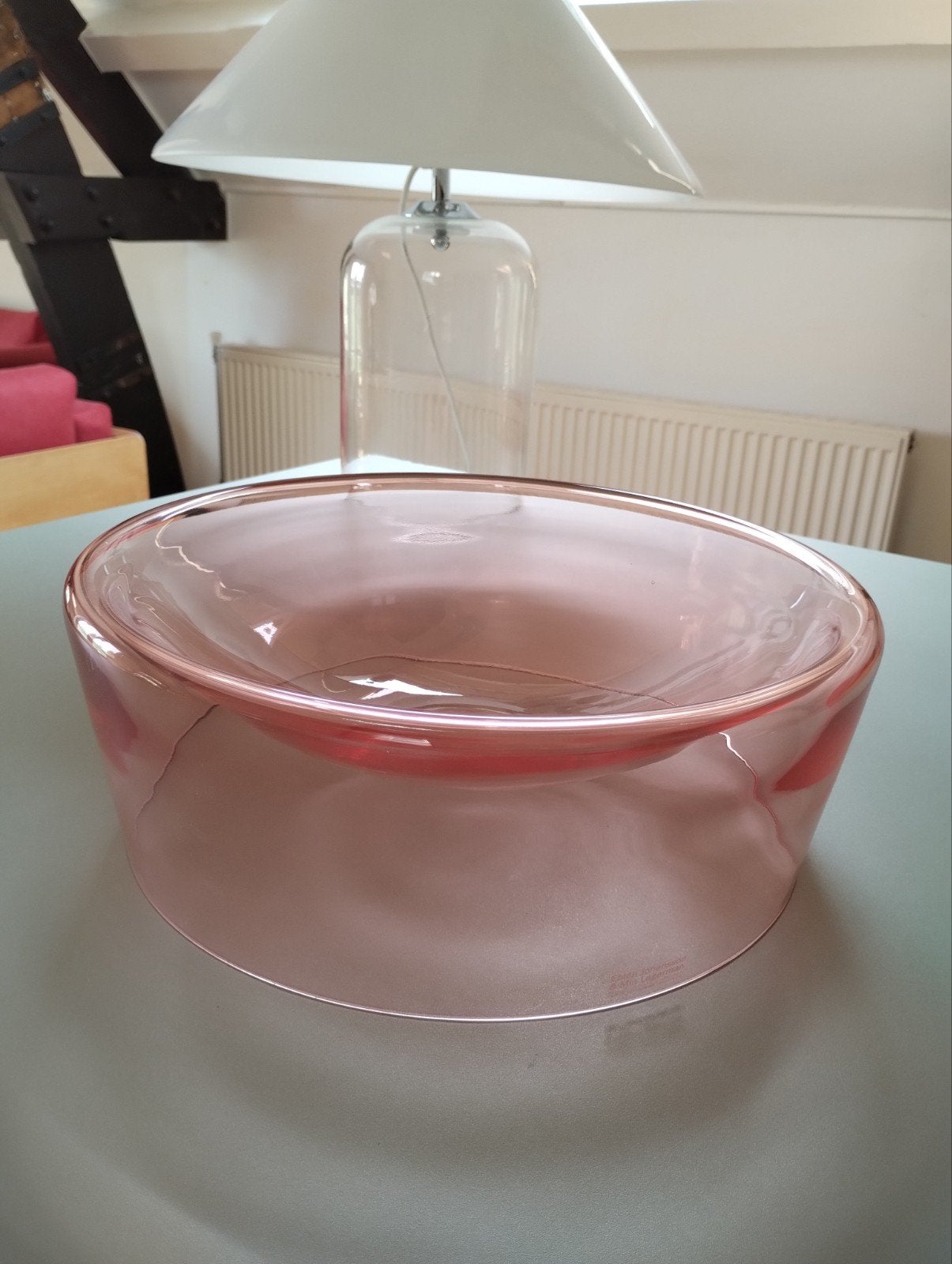 Functionals Bowl roze glazen schaal, Schaal, Rond, Ophalen of Verzenden, Glas