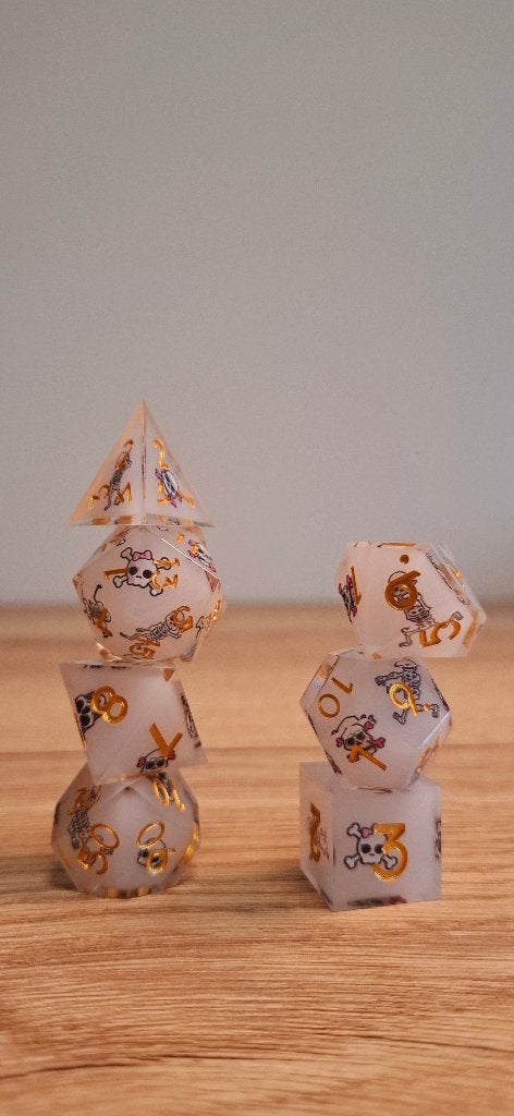 Sharp Edge D&D RPG Dobbelstenen Set Cute Skeletons, Onbekend, Ophalen of Verzenden, Onbekend, Onbekend