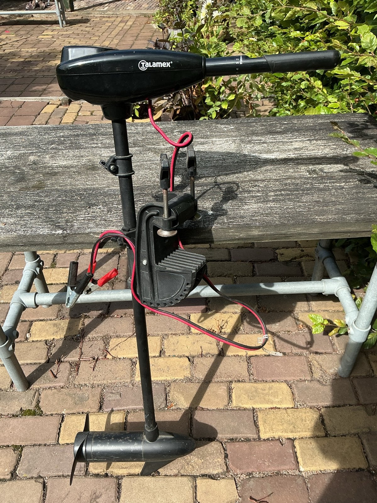 Talamex 40lbs Elektromotor - met Accuklemmen, Ophalen, Gebruikt, Minder dan 5 pk, Elektrisch