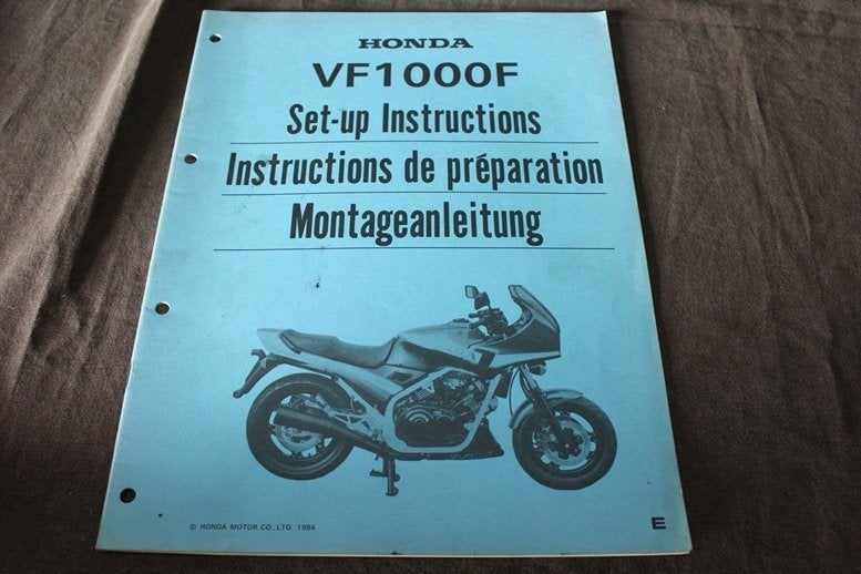 Honda VF1000F 1984 motorcycle set up manual VF1000 F, Ophalen of Verzenden, Honda