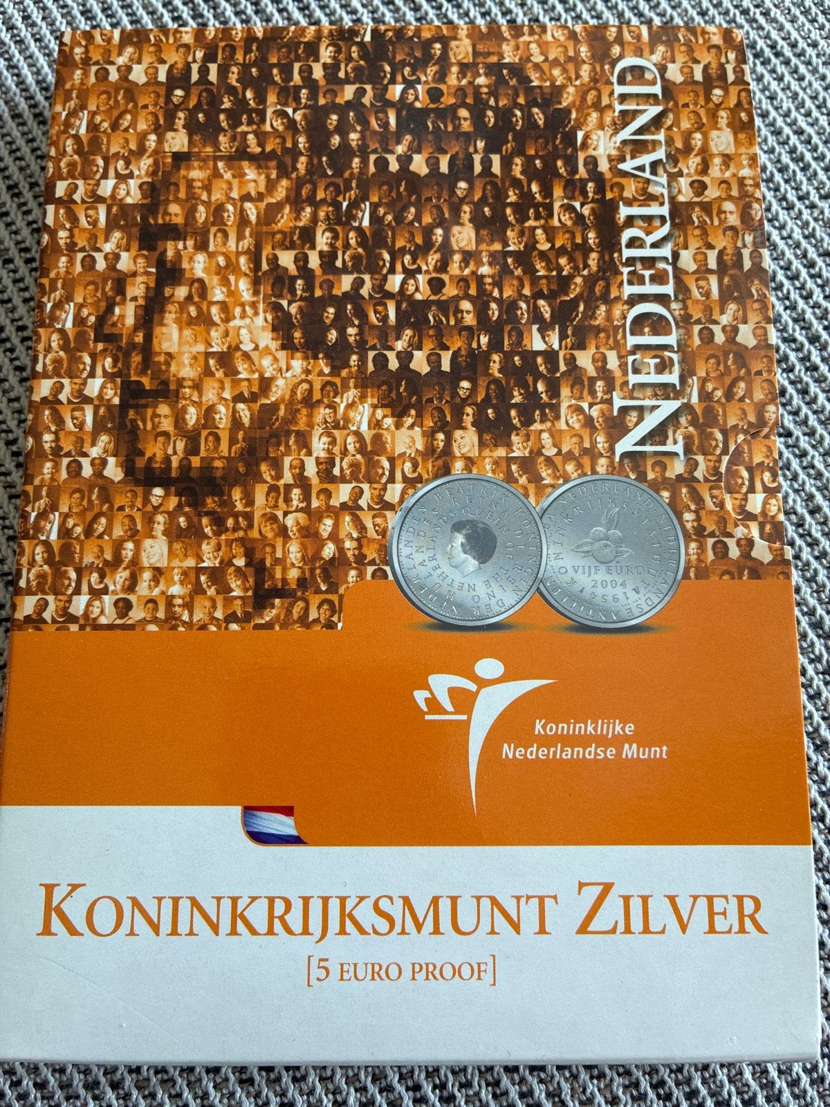 Koninkrijksmunt Zilver 5 Euro Proof Nederland, Koningin Beatrix, Zilver, Euro's, Ophalen of Verzenden