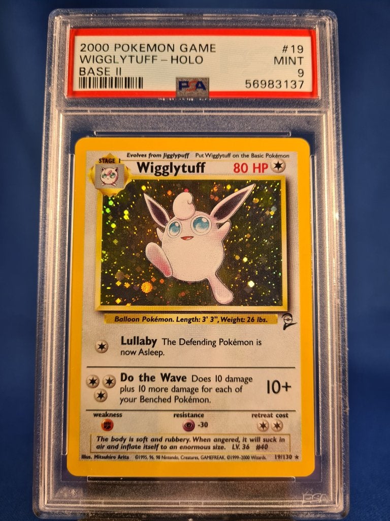 Wigglytuff 19/130 - Base Set 2 (PSA 9), Verzenden, Gebruikt