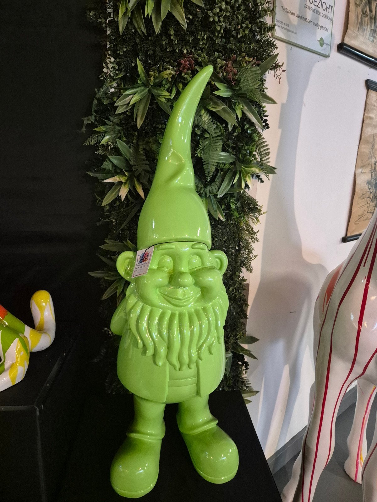 Grote polyester tuinkabouter - 95cm - Groen, Ophalen, Kunststof, Tuinkabouter, Onbekend