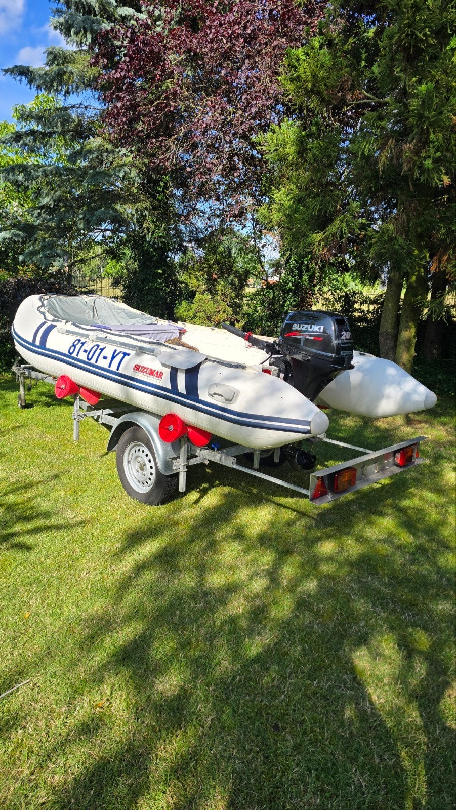 Suzumar 390 met suzuki 20 pk leanburn, Ophalen, Aluminium, Gebruikt, 20 pk